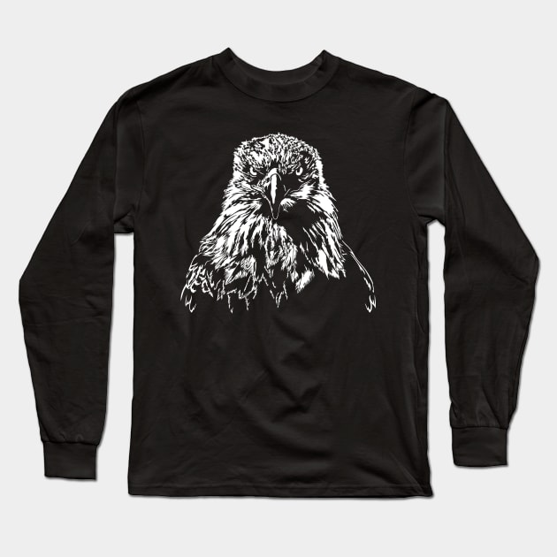 Proud Bald Eagle Long Sleeve T-Shirt by wilsigns